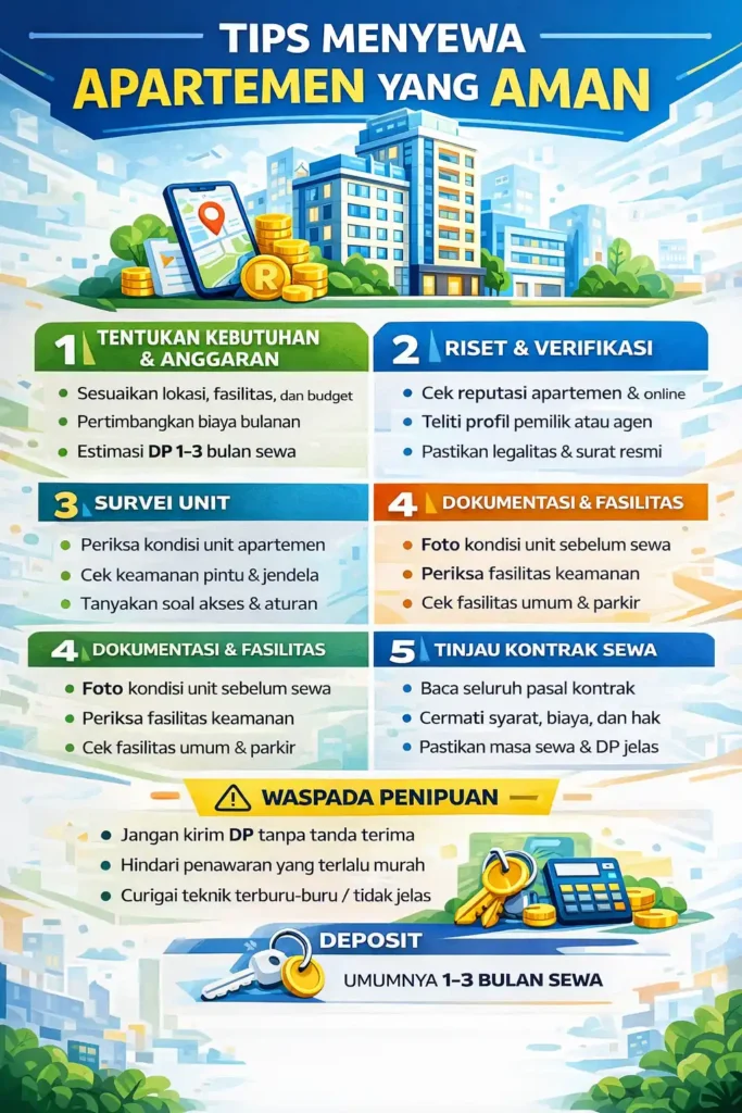 Tips menyewa apartemen yang aman