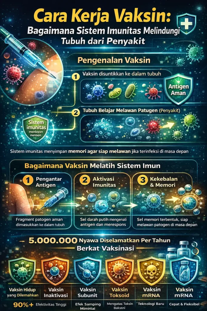 Ilustrasi Cara Kerja Vaksin Melindungi dari Penyakit