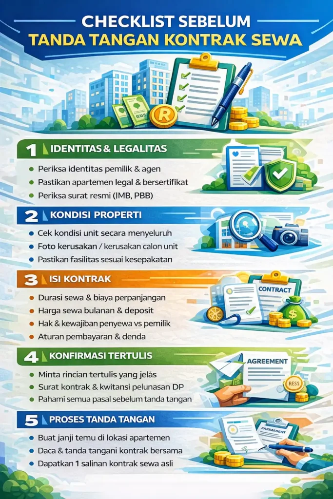 Checklist sebelum tanda tangan kontrak sewa